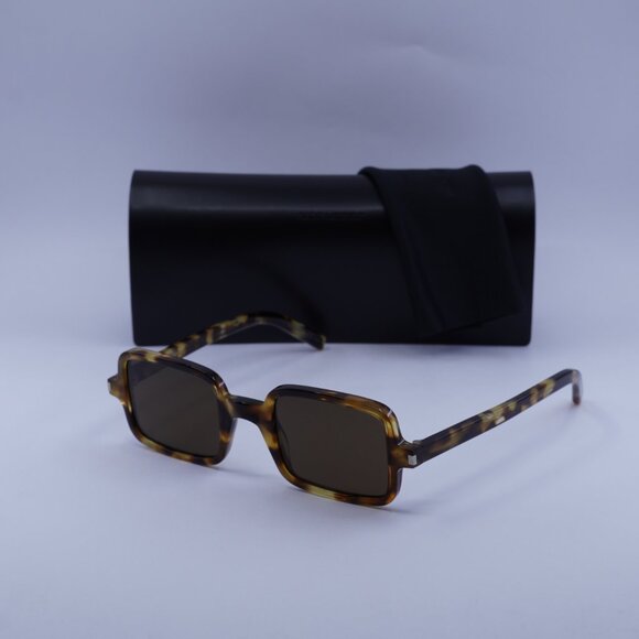 Saint Laurent SL332 006 Rectangle Sunglasses - Havana/Brown - Picture 7 of 11